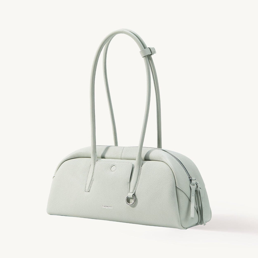 Songmont Yore Toast Bag Celeste - pale grey-green shoulder bag with two long handles