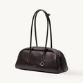 Songmont Yore Toast Bag Ebony - deep brown shoulder bag with contrast stitching