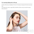 Styling with ReFa Volume Lock 100ml, hand lifting the roots