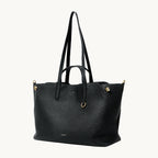 Songmont Large Yore Tote Bag Onyx - three-quarter front view on white